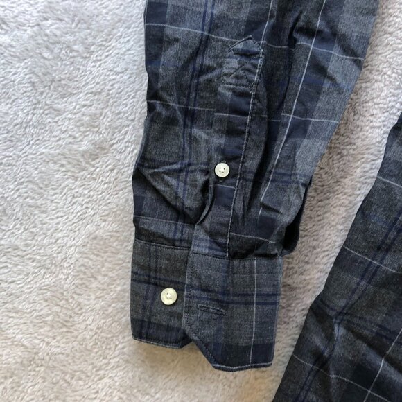 Barbour Mens Wilfred Shirt Large Checkered Tailored Fit Button-Down Long Sleeve - Picture 11 of 14